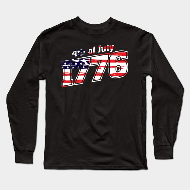 Independence Day of America Long Sleeve T-Shirt by VEKTORKITA